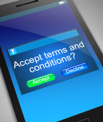 Terms and conditions concept.