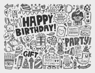Doodle Birthday party background