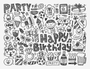 Doodle Birthday party background