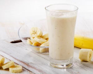 Runde Alu-Dibond Bilder Milchshake Banana Smoothie