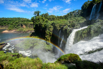 Fototapeta na wymiar Iguazu falls view from Argentina