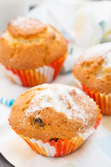Muffin with raisin