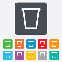 Recycle bin sign icon. Bin symbol.