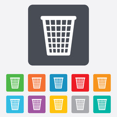 Recycle bin sign icon. Bin symbol.