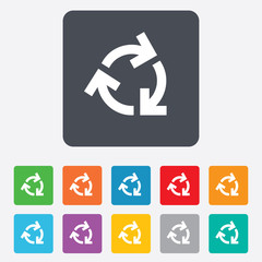 Recycling sign icon. Reuse or reduce symbol.