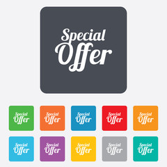 Special offer sign icon. Sale symbol.