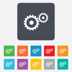 Cog settings sign icon. Cogwheel gear symbol.