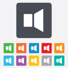 Speaker volume sign icon. Sound symbol.