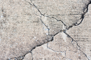 Concrete with crack.