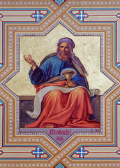 Obraz premium Vienna - Fresco of Malachi prophets from 19