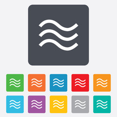 Water waves sign icon. Flood symbol.