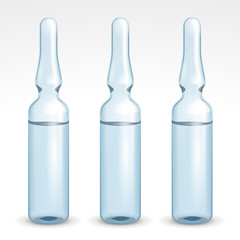 Medical Blue Transparent Glass Ampoules