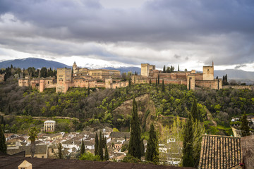 Fototapeta na wymiar Alhambra tormenta