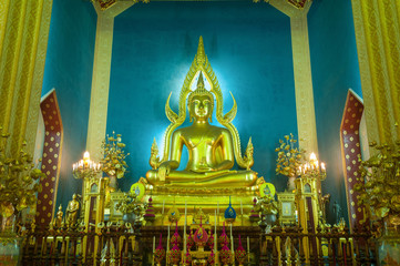 Buddha image in Marble temple, Thailand
