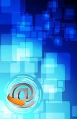 Obraz premium blue tech at symbol illustration design graphic background