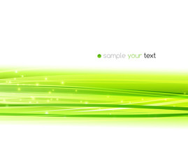 Abstract green line vector background
