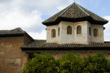 Alhambra building tile rooftop