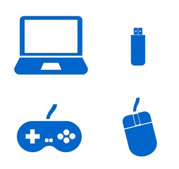 Matériel informatique en 4 icônes