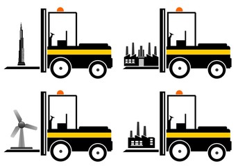 Bâtiments dans 4 monte-charges