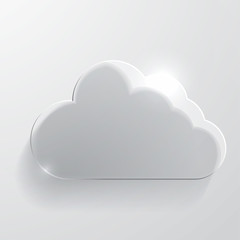 Cloud glass icon.