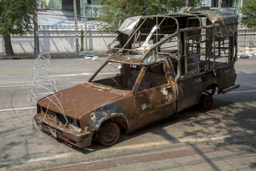 Ausgebranntes Auto
