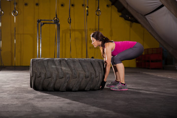 Trying to flip a tire