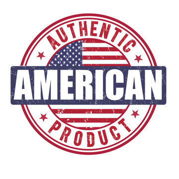 Authentic american product stamp