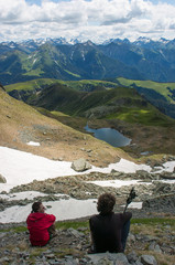 Fototapeta premium trekking sulla neve