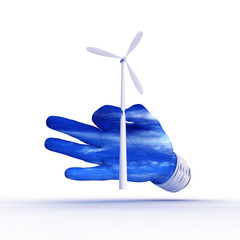 3D eco energy metaphor.