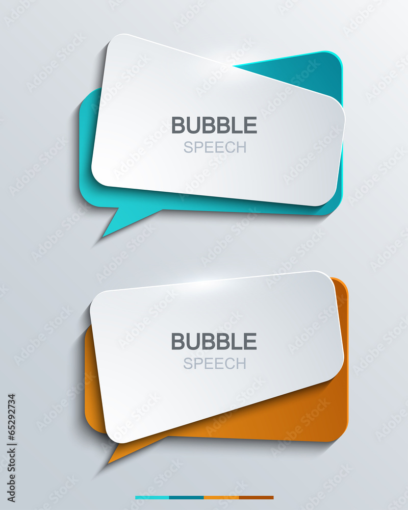 Poster vector modern bubble speech icons set.