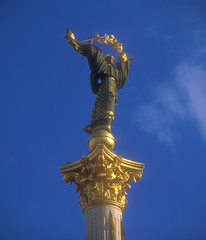 Statue of Independence in Kyiv.
