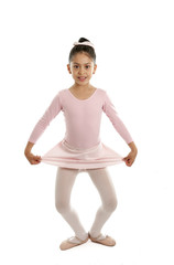 young cute ballet dancer girl dancing classical in pink tutu © Wordley Calvo Stock