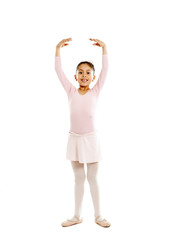 young cute ballet dancer girl dancing classical in pink tutu © Wordley Calvo Stock
