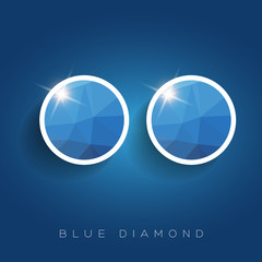 Blue diamonds vector