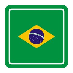 Drapeau brésilien sur un panneau	