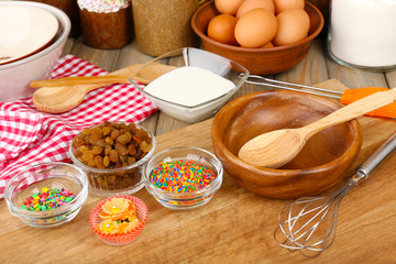 Easter cake preparing in kitchen
