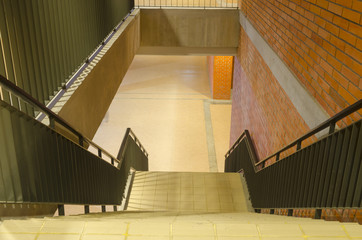 staircase and warm colors in the old building.