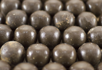 Round chocolates background