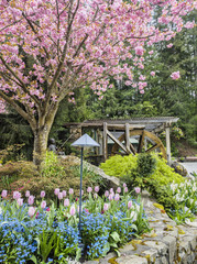 Water wheel in Butchart Gardens, Victoria British Columbia