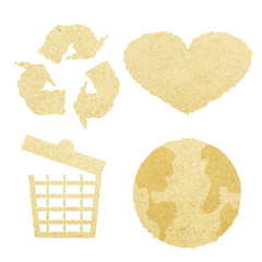 Set recycle poster design icon