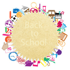 Back to School on paper Seamless children background