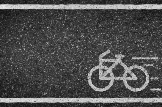 Bicycle road and asphalt background texture with some fine grain
