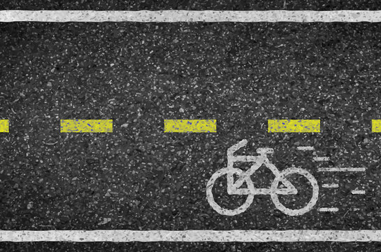 Bicycle road and asphalt background texture with some fine grain