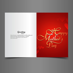 Greeting card Mother's day creative text concept vector