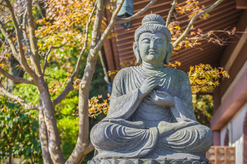 Buddha  with the four Guardians at Hasedera Temple in Kamakura