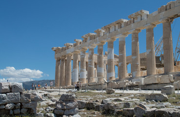 Fototapeta na wymiar widok na Partenon, Świątynia Akropolu