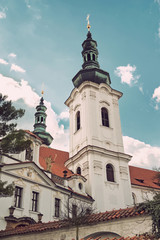 Fototapeta na wymiar PRAGUE, CZECH REPUBLIC - APRIL 13: Strahov Monastery, Prague, C