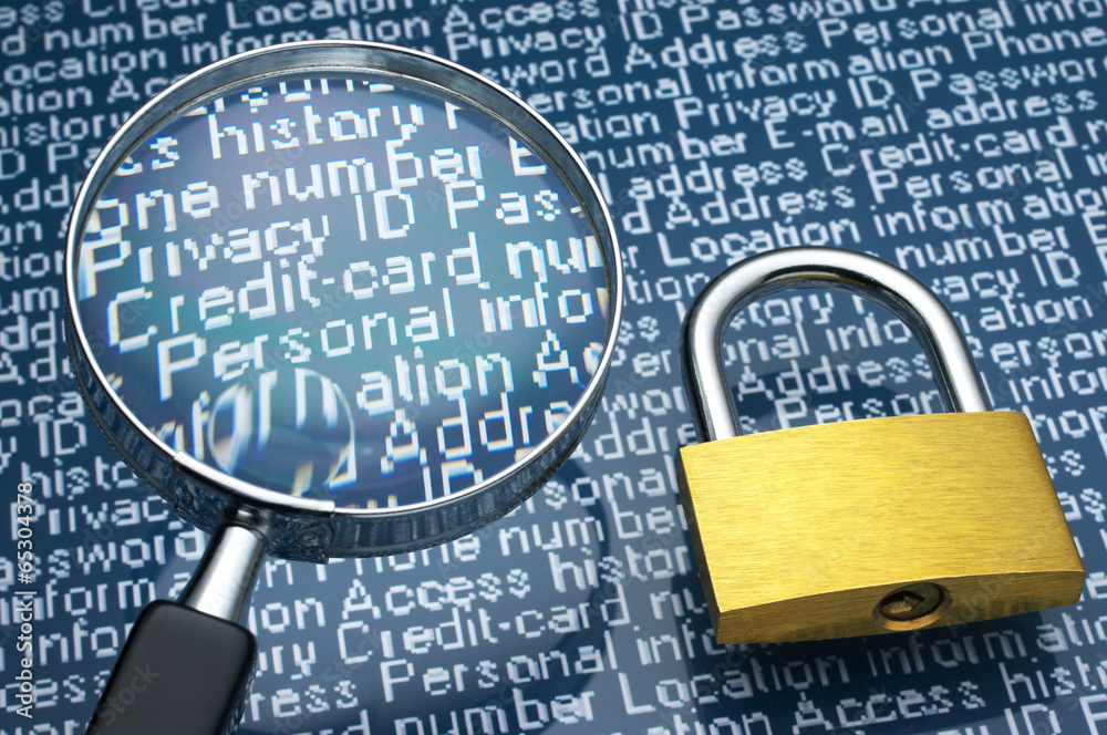 Aufkleber Concept image of computer security check.