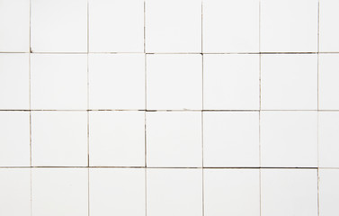 White tile wall