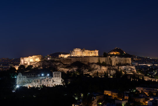 The Acropolis of Athens by Night